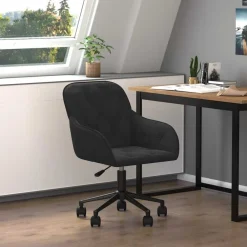 vidaXL Mobiliario De Oficina-Silla de oficina giratoria de terciopelo