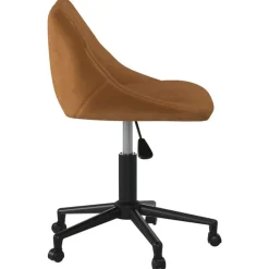 vidaXL Mobiliario De Oficina-Silla de oficina giratoria de terciopelo marrón