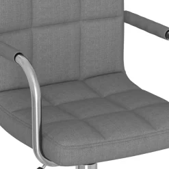 vidaXL Silla de oficina giratoria de tela Gris claro