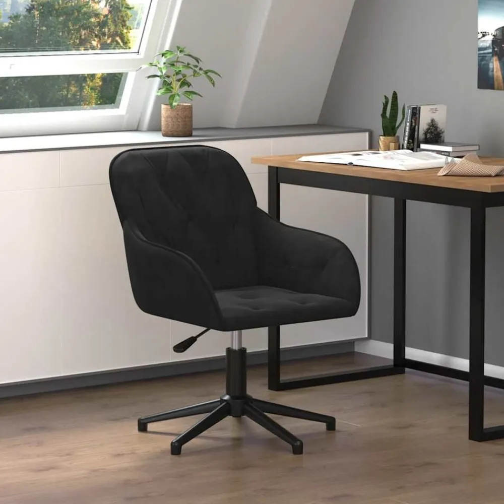vidaXL Mobiliario De Oficina-Silla de oficina giratoria de terciopelo
