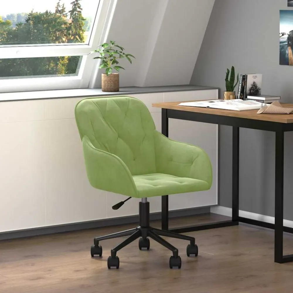 vidaXL Mobiliario De Oficina-Silla de oficina giratoria de terciopelo