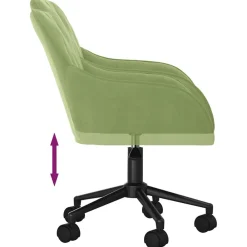 vidaXL Mobiliario De Oficina-Silla de oficina giratoria de terciopelo