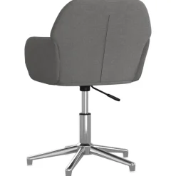 vidaXL Silla de oficina giratoria de tela Gris claro New