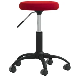 vidaXL Silla de oficina giratoria de terciopelo rojo tinto Rojo vino tinto Online