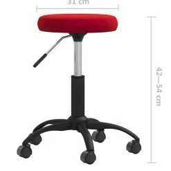 vidaXL Silla de oficina giratoria de terciopelo rojo tinto Rojo vino tinto Online