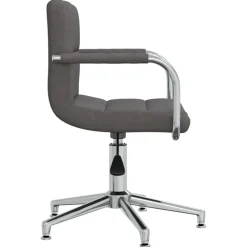 vidaXL Silla de oficina giratoria tela Gris oscuro
