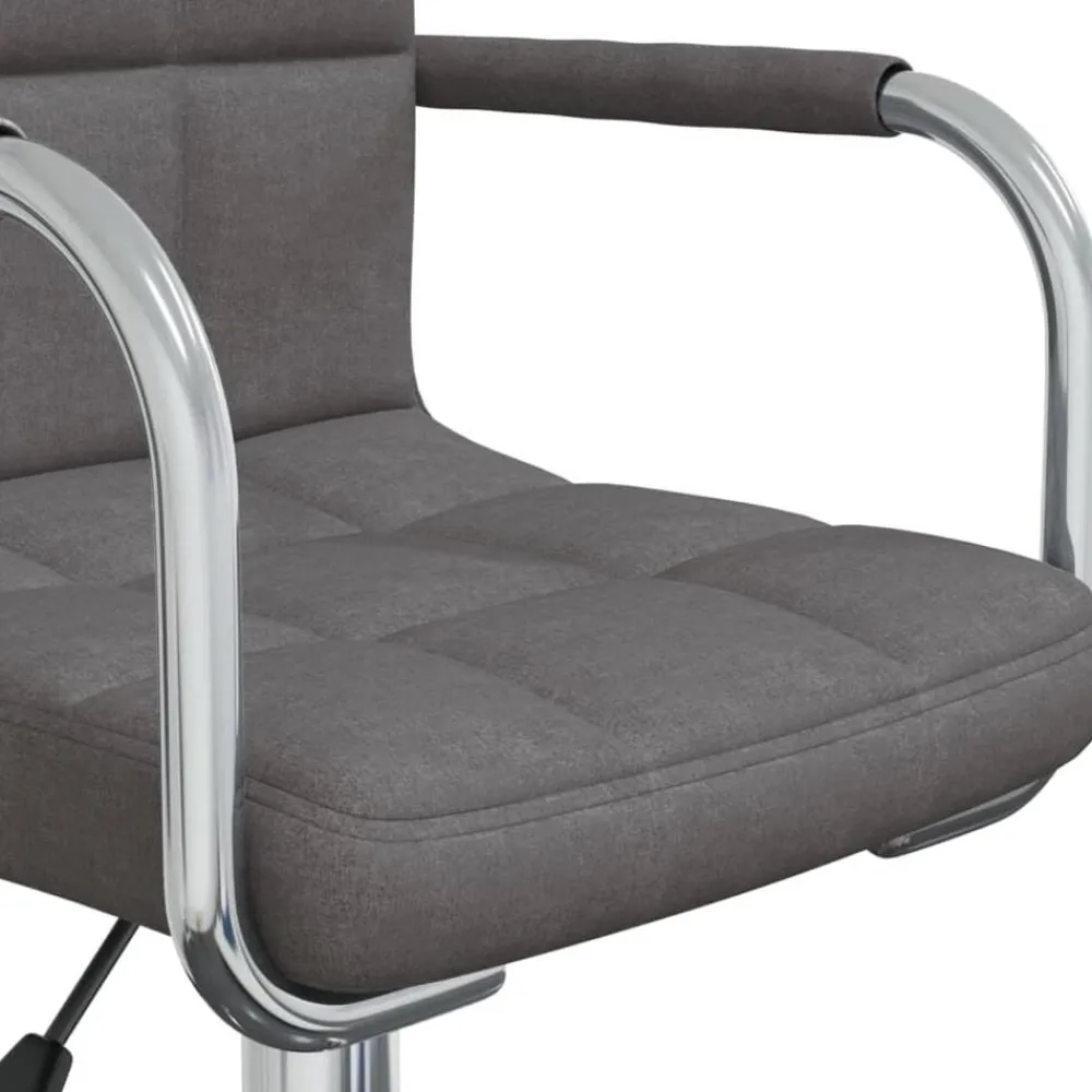 vidaXL Silla de oficina giratoria tela Gris oscuro