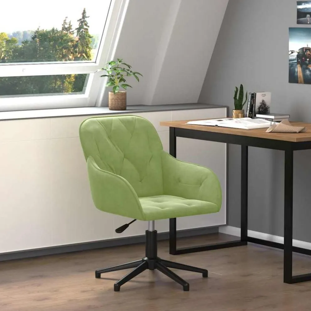 vidaXL Mobiliario De Oficina-Silla de oficina giratoria de terciopelo