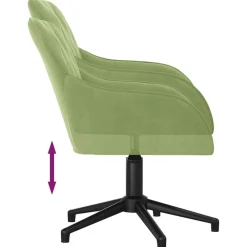 vidaXL Mobiliario De Oficina-Silla de oficina giratoria de terciopelo