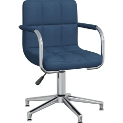 vidaXL Silla de oficina giratoria de tela Azul Online