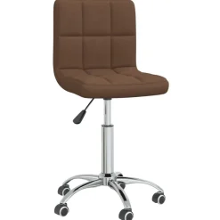 vidaXL Silla de oficina giratoria de tela marrón Marr&oacute;n Discount