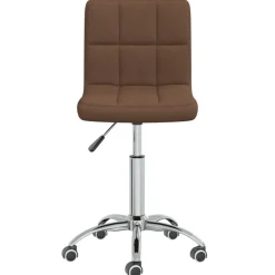 vidaXL Silla de oficina giratoria de tela marrón Marr&oacute;n Discount