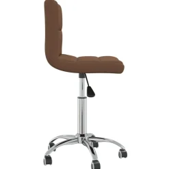 vidaXL Silla de oficina giratoria de tela marrón Marr&oacute;n Discount