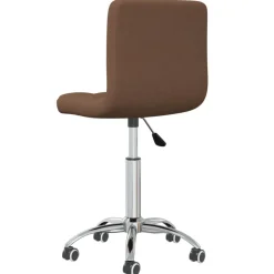 vidaXL Silla de oficina giratoria de tela marrón Marr&oacute;n Discount