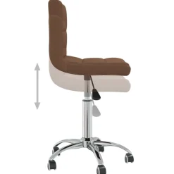 vidaXL Silla de oficina giratoria de tela marrón Marr&oacute;n Discount