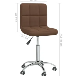 vidaXL Silla de oficina giratoria de tela marrón Marr&oacute;n Discount