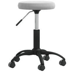 vidaXL Silla de oficina giratoria de terciopelo Gris claro Sale