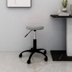 vidaXL Silla de oficina giratoria de terciopelo Gris claro Sale