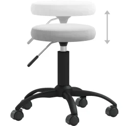 vidaXL Silla de oficina giratoria de terciopelo Gris claro Sale