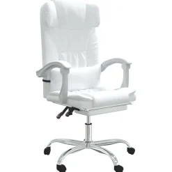 vidaXL Mobiliario De Oficina-Silla de oficina reclinable cuero sintético