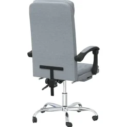 vidaXL Mobiliario De Oficina-Silla de oficina reclinable de tela