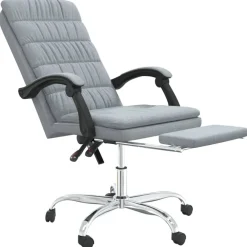 vidaXL Mobiliario De Oficina-Silla de oficina reclinable de tela