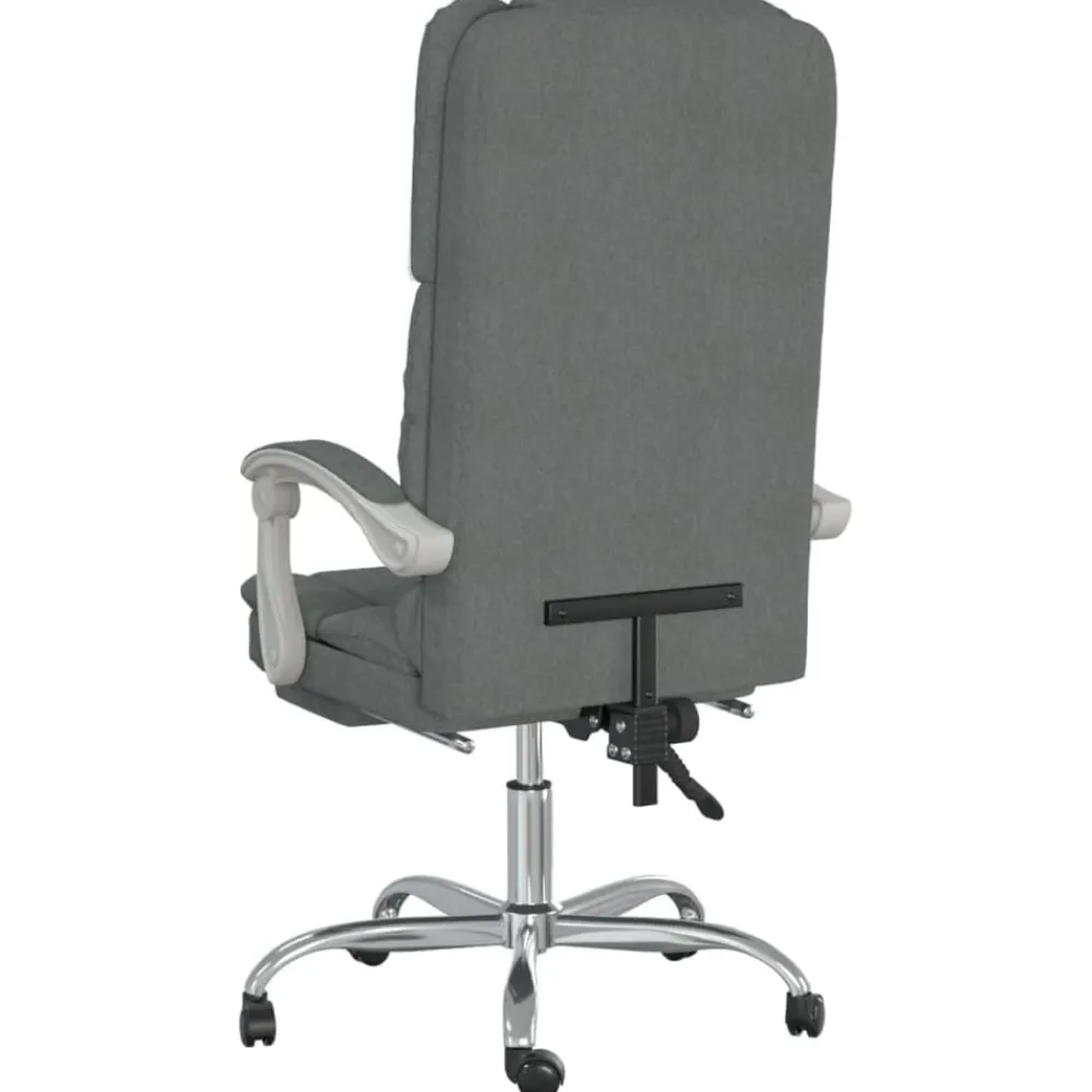 vidaXL Mobiliario De Oficina-Silla de oficina reclinable con masaje de tela