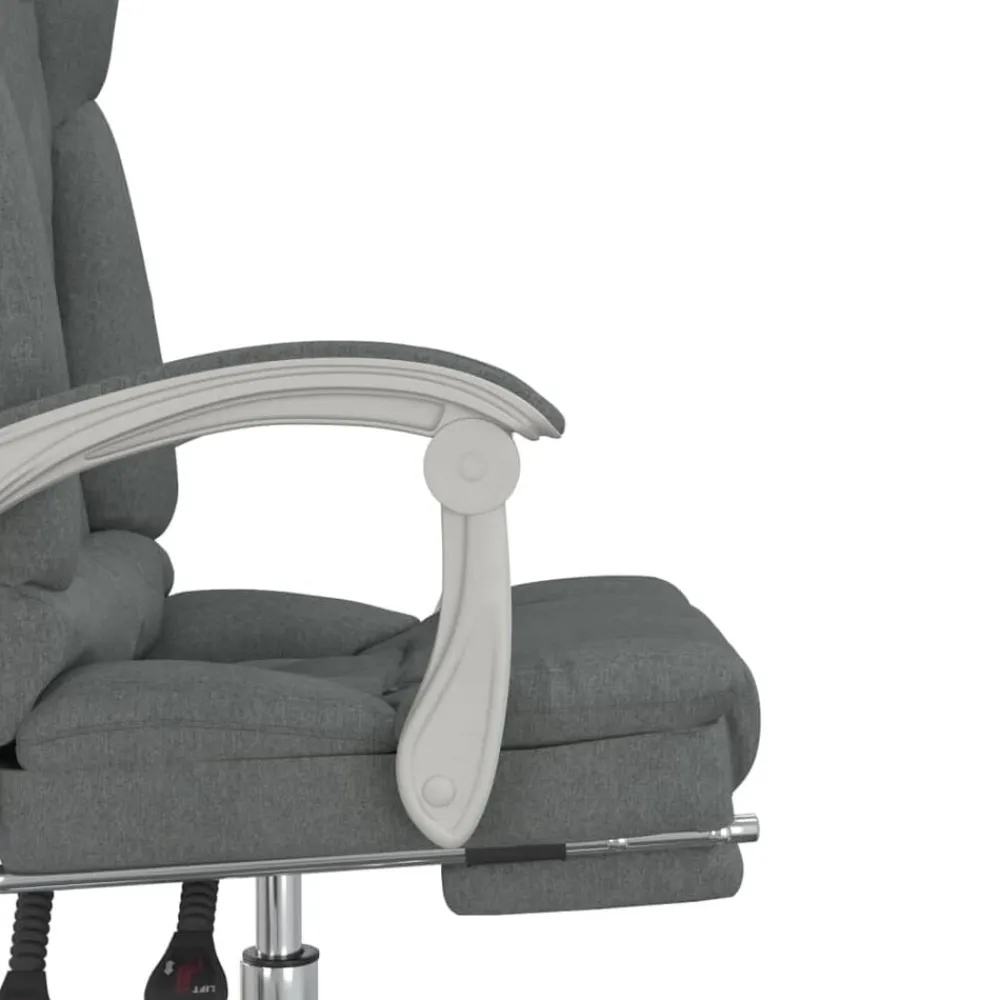 vidaXL Mobiliario De Oficina-Silla de oficina reclinable con masaje de tela