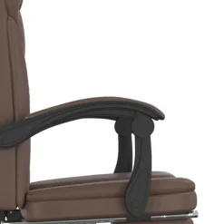 vidaXL Mobiliario De Oficina-Silla de oficina reclinable cuero sintético marrón