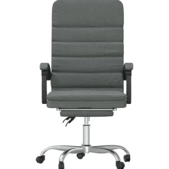 vidaXL Mobiliario De Oficina-Silla de oficina reclinable con masaje de tela