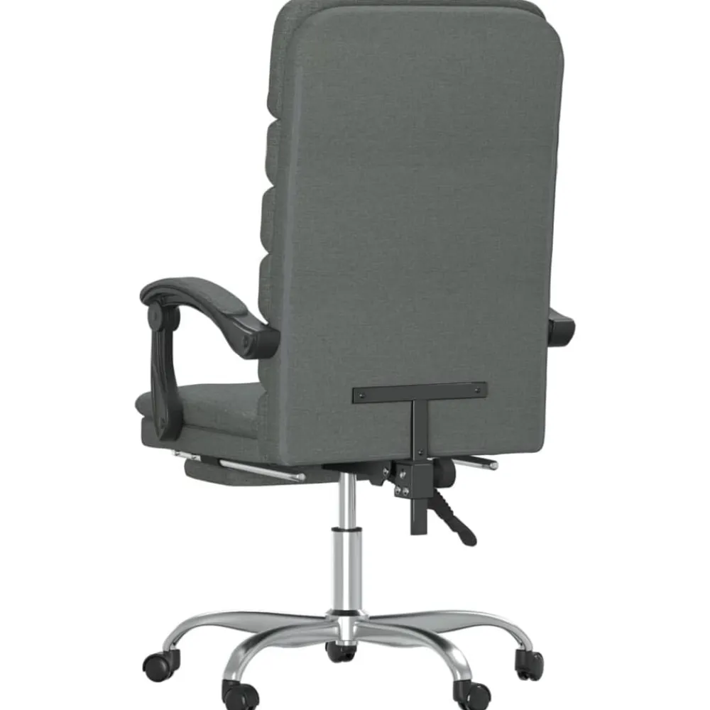 vidaXL Mobiliario De Oficina-Silla de oficina reclinable con masaje de tela