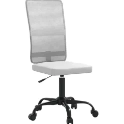 vidaXL Silla de oficina regulable en altura tela de malla blanca Blanco Online