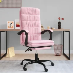 vidaXL Mobiliario De Oficina-Silla de oficina reclinable terciopelo
