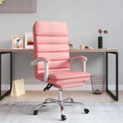vidaXL Mobiliario De Oficina-Silla de oficina reclinable masaje cuero sintético