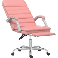 vidaXL Mobiliario De Oficina-Silla de oficina reclinable masaje cuero sintético