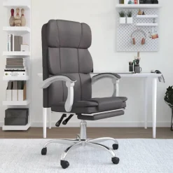 vidaXL Mobiliario De Oficina-Silla de oficina reclinable cuero sintético