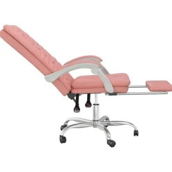 vidaXL Mobiliario De Oficina-Silla de oficina reclinable cuero sintético