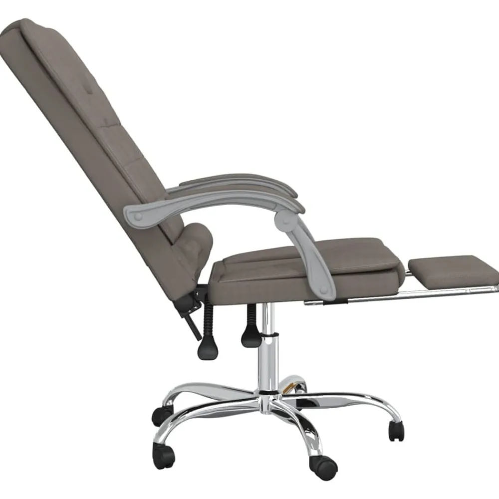 vidaXL Mobiliario De Oficina-Silla de oficina reclinable con masaje tela gris