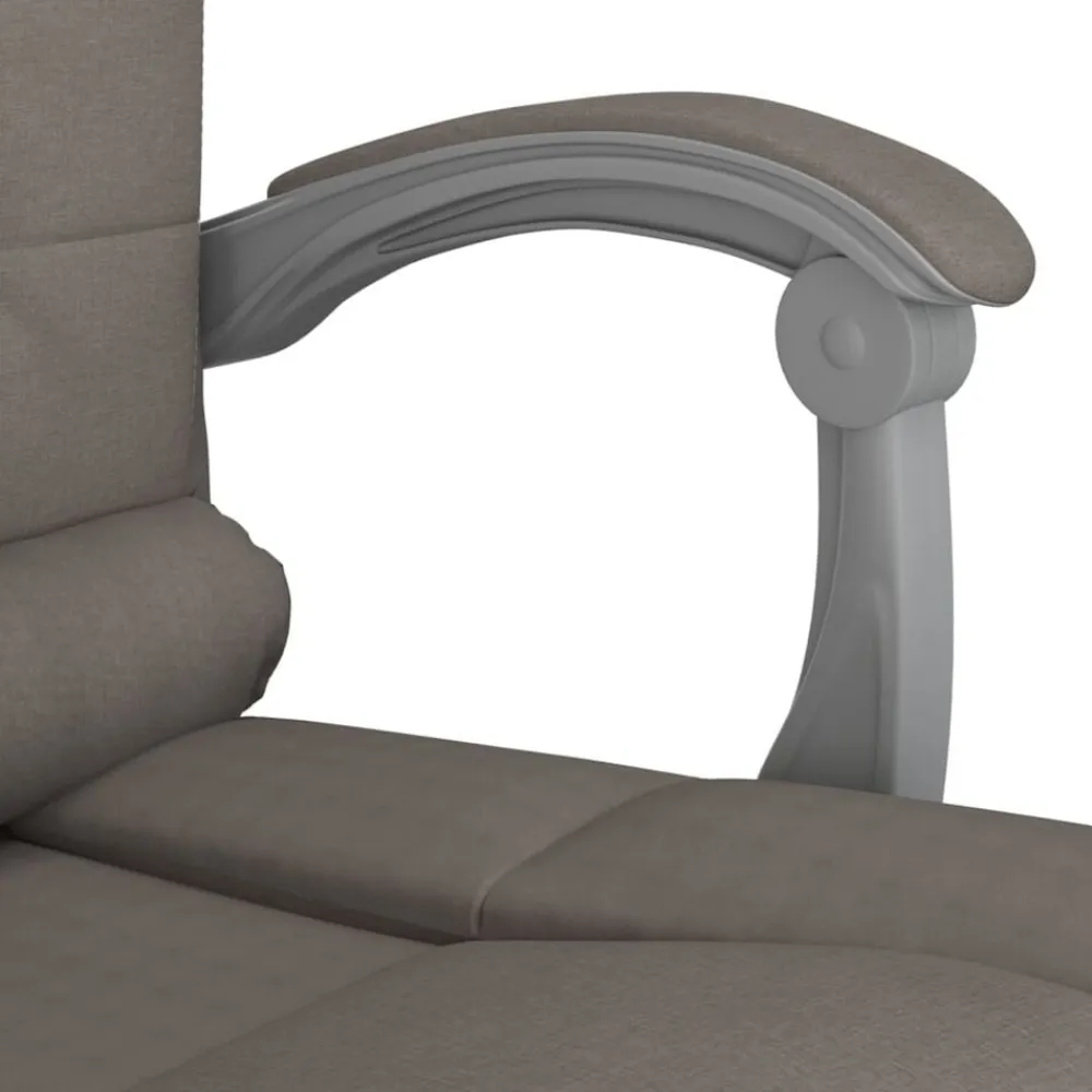 vidaXL Mobiliario De Oficina-Silla de oficina reclinable con masaje tela gris