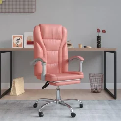 vidaXL Mobiliario De Oficina-Silla de oficina reclinable cuero sintético