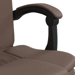 vidaXL Silla de oficina reclinable cuero sintético marrón Marr&oacute;n