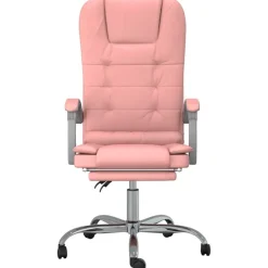 vidaXL Mobiliario De Oficina-Silla de oficina reclinable masaje cuero sintético