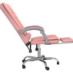 vidaXL Mobiliario De Oficina-Silla de oficina reclinable masaje cuero sintético