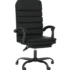vidaXL Mobiliario De Oficina-Silla de oficina reclinable masaje cuero sintético