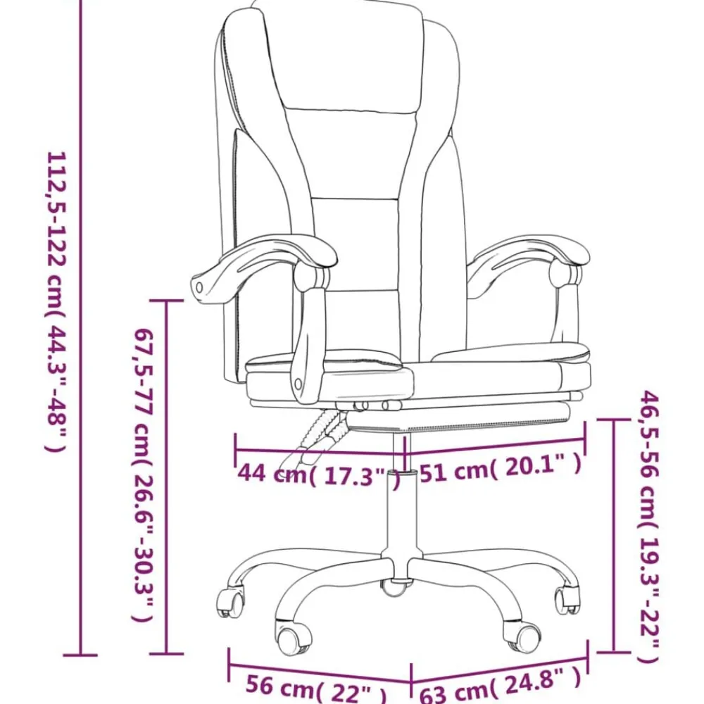 vidaXL Silla de oficina reclinable de tela gris Taupé Outlet