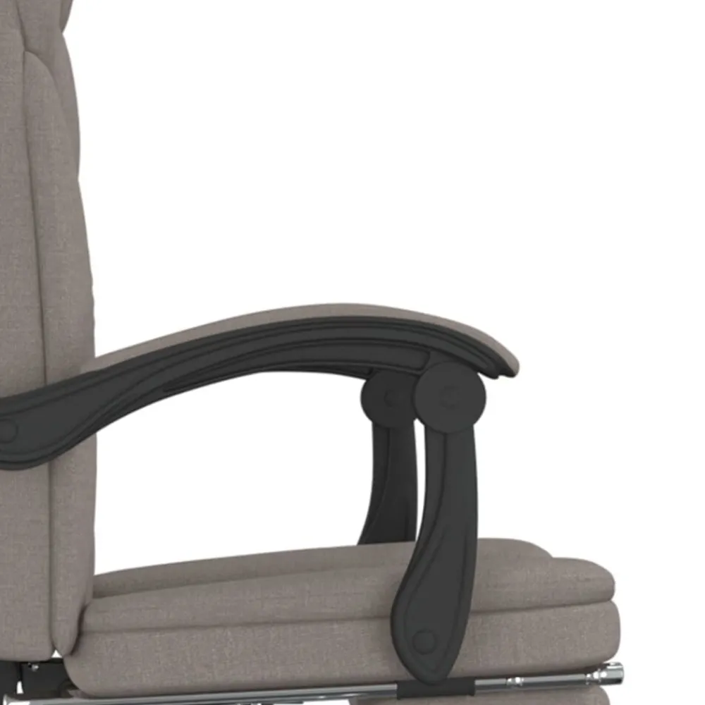 vidaXL Silla de oficina reclinable de tela gris Taupé Outlet