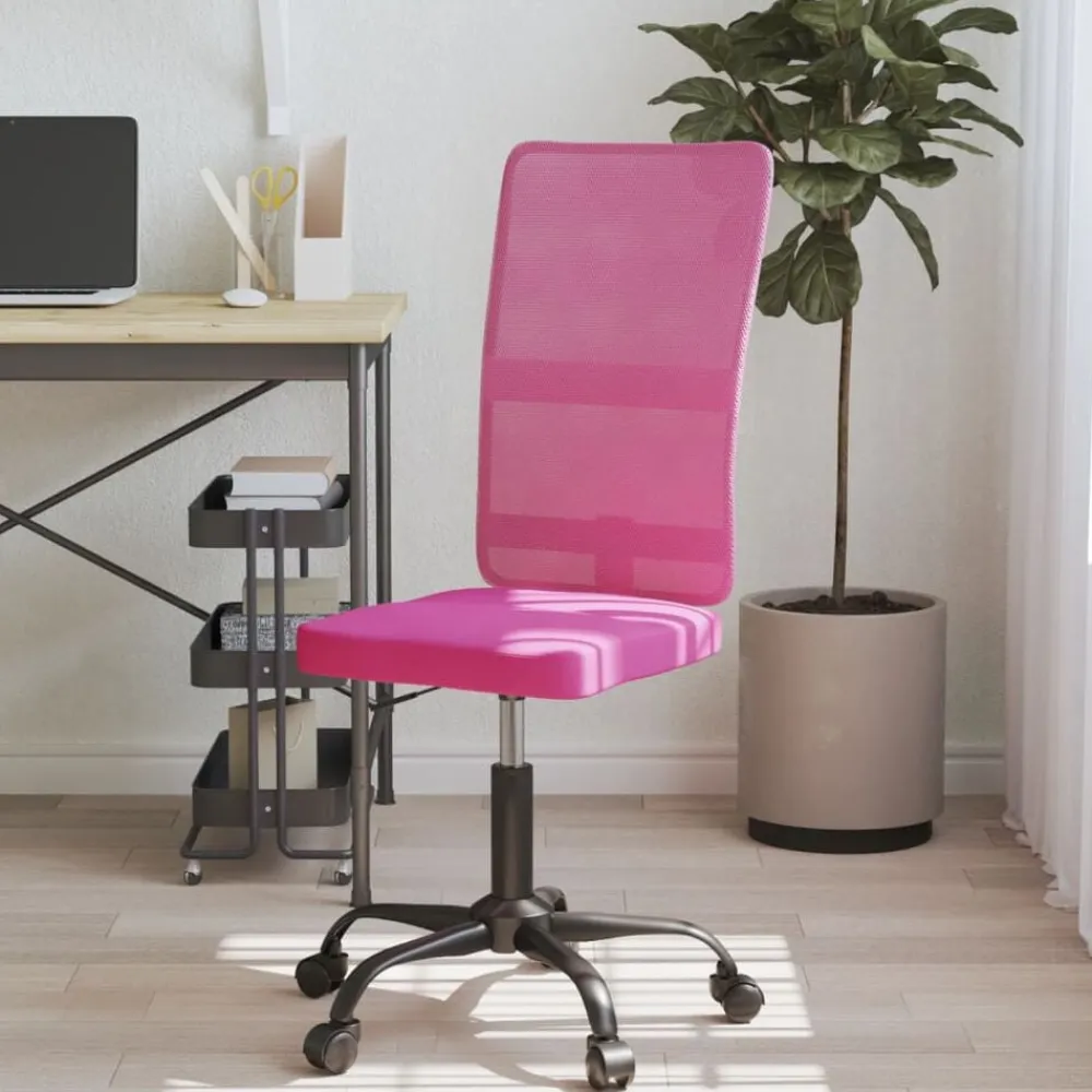 vidaXL Silla de oficina regulable en altura tela de malla Rosa Sale