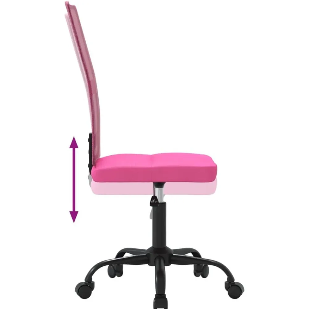 vidaXL Silla de oficina regulable en altura tela de malla Rosa Sale