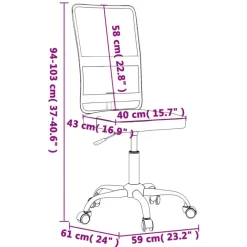 vidaXL Silla de oficina regulable en altura tela de malla Rosa Sale