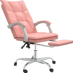 vidaXL Mobiliario De Oficina-Silla de oficina reclinable cuero sintético
